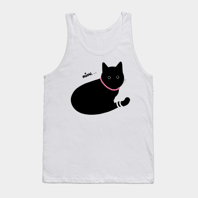 Cute black cat Tank Top by End12